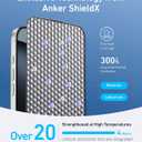 Anker HD Screen Protector, for iPhone 16, Ultra-Durable and Thin ShieldX Protection, Dust-and Fingerprint-Free with Extended Coverage, Fast and Easy Installation, 6.1-Inch (Pack of 2) (Crystal-Clear)