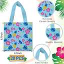20 Pcs Cartoon Party Favor Bags,Reusable Hawaiian Gift Non-woven Bags with Handles for Animation Themed Party Decorations