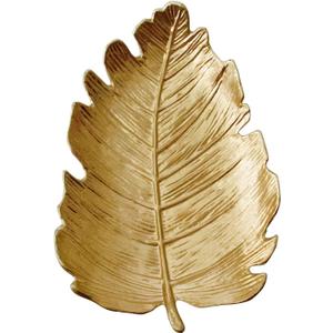 Small Leaf Shaped Trinket Dish, Decorative Gold Jewelry Dish Tray, Ring Hodler Dish Jewelry Organizer