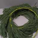 YUGALI 6ft Christmas Norfolk Pine Garland for Mantle with Lights Realistic Real Touch Holiday Decorations Fireplace Stairs Railing Door Frame Indoor Outdoor Décor Lighted Full Flocked Winter Greenery