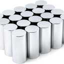 QWORK Lug Nut Covers Caps, 20 Pack ABS Chrome Plastic Nut Caps, 33mm Cylinder Nut Cover, Thread On Fit, Screw-on Lug Nut Covers, for Semi Trucks, Trailers