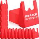 Windyun Reusable Grocery T Shirt Bags Bulk Small Non Woven Shopping Bag 10 x 18 x 5 Inch Foldable Tote with Handle Party Gift (Red)