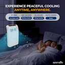 SereneLife Small Air Conditioner Portable 10,000 BTU with Built-in Dehumidifier - Portable AC unit for rooms up to 450 sq ft - Remote Control, Window Mount Exhaust Kit (White)