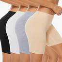 POKARLA 4 Pack Women's Cotton Underwear Boxer Shorts Anti Chafing Bike Shorts Boyshorts Panties Regular & Plus Size Large