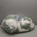 L'AGRATY Chunky Knit Blanket Throw: 50''x60'' Chenille Chunky Knitted Throw Blankets for Bed Couch - Handmade Thick Cable Knit Blanket - Large Crochet Rope Blankets for Home Decor(Green Checkered)