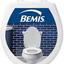 White Plastic Round Closed Front Toilet Seat by BEMIS