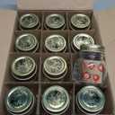 Bormioli Rocco Quattro Stagioni Small Glass Mason Jars 5 Ounce Mini Jars (12-Pack) with Metal Airtight Lid, For Jam, Jelly, baby food, Crafts, Spices, Dry Food Storage, Wedding favors, Decorating Jar