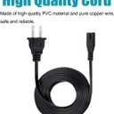 8ft Power Cord Replacement for Denon DHT-S216 DHT-S217 DHT-S416 DHT-S218 DHT-C210 Home 550 Soundbar 8 inch DHT-S517 Home Subwoofer 2 Prong IEC C7 AC Cable