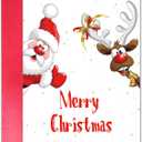 3 x TQDaiker Funny Christmas Card for Kids,Merry Chritmas Card for Boyfriend, Santa Claus Gift