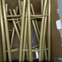 Queension Extra Large Garden Arch 7.2Ft Wide 9.2Ft High, Wedding Arch for Ceremony, Outdoor Garden Trellis for Climbing Plant, Metal Balloon Arches Backdrop Stand with Prongs Base, Gold