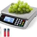 Food Scale 88lb/40kg Large Digital Kitchen Scale 0.05oz/1g with Price Computing Commercial Scale 304 Stainless Steel gram Scale for Baking Cooking Meat Restaurant USB or AA Battery(Included)