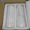 Hewory Glass Cylinder Ribbed Vases Set of 6, Tall Clear Vase for Centerpieces, Hurricane Candle Holders for Pillar or Floating Candles, Round Vases for Wedding Anniversary Events Home Table Decor