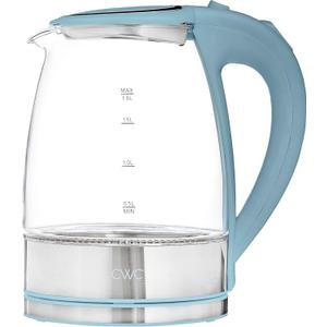 COOK WITH COLOR Electric Tea Kettle, 1.8L Cordless Hot Water Boiler, 1200W Rapid Boil, Auto Shutoff & Boil Dry Protection, BPA-Free, Sleek Countertop Design, Slate Blue