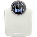 Adamson Hybrid 2-in-1 Analog & Digital Weighing Scale for Body Weight up to 400lbs + Thick Tempered Glass + Extra Large Display + Easy to Read Digital Bathroom Scale + New - White