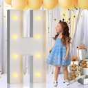 imprsv Marquee Light Up Letters, 3FT Marquee Letters Mosaic Light Up Letters for Birthday Baby Shower Wedding Engagement Party Backdrop Decor, Large Marquee Letters for Party Decorations, Letter H