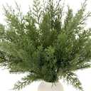 KLEWEE 60 Pcs Artificial Pine Branches Assorted Faux Norfolk Pine Stems Evergreen Pine Picks Cedar Sprigs Fake Christmas Greenery for Christmas Tree DIY Craft Garland Wreath Home Garden Decor