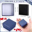 Yinkin 72 Pcs Jewelry Ring Gift Boxes Bulk 2 x 2 x 1.2 Inch Ring Necklace Earring Boxes for Weddings Christmas, Royal Blue