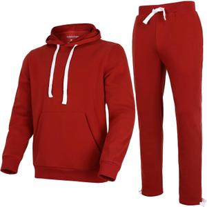 Men's Tracksuit 2 Piece Sets Fleece Casual Jogging Athletic Suits Hoodie Long Sleeve Athletic Sweatsuits (XL)