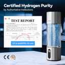 MOVOCA Upgrade Hydrogen Water Bottle, Up to 6400PPB Hydrogen Water Generator -SPE PEM Tech, 7 OZ Food-Grade PC Hydro Water Machine, Health Care Gifts for Husband, Wife, Family, Friends, Travel