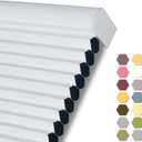 Persilux 100% Blackout Cordless Cellular Shades & Blinds Honeycomb Blinds Bottom up Waterproof Thermal Insulated Window Shades for Home, Windows and Kitchen, White, 17" W x 48" H (17"W x 48"H, White)