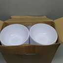 Newtay 150 Pack 32oz White Disposable Plastic Bowls Plastic Salad Bowls Large Stackable Serving Soup Dinnerware for Birthdays, Weddings, Parties, Festivals