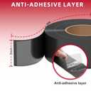 Joist Tape for Decking 3 inch, 3''50' Waterproof Seal Antiseptic Joist Deck Tape, Self-Adhesive Flashing Joists Tape for Wood Decks Beams Roof