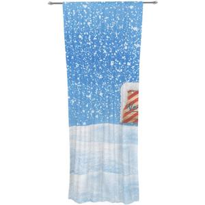 Snap Studio North Pole Snow Decorative Sheer Curtain Set, 30" x 84"
