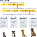 Cotton Dog Collar Yellow Flower Pattern for Boys and Girls Cute Dog Collars Summer Fall Gift Adjustable for Small to Medium Breed Dogs (XS)