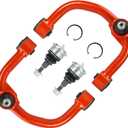 2-4" Lift Front Upper Control Arm Fit for Ford F150 2004-2020 2 PCS Red Tubular Suspension kit Adjustable Control Arm 04-20