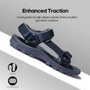 NORTIV 8 Men's Sandals Hiking Sports Lightweight Summer Water Arch Support River Open Toe Athletic Trail Outdoor Walking Sandals Longdo, Size 10