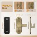 2 x Barn Door Locks, 90/180 Degree Right Angle Flip Gate Latch Fit for Bedroom, Garden, Cabinet - Sturdy and Secure Sliding Barn Door Lock (Bronze-1 Pc)