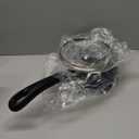 Cook N Home Nonstick Sauce Pan with Glass Lid, 1-Quart Saucepan Non Stick Small Cooking Milk Aluminum Pot, Black