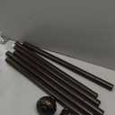 TONIAL Bronze Curtain Rod 32 to 86 Inches, 7/8 Adjustable Curtain Rods for Windows 20 to 82 Inches, Splicing Drapery Rods Heavy duty with Netted Texture Finials