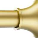 Gold Shower Curtain Rod Spring Tension, Adjustable Stainless Steel Shower Rods for Bathroom Extra Long 1 Inch Diameter, No Drill, Non-Slip, Never Rust,31 to 80 Inch