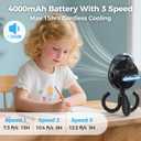 2026 Upgraded Misting Baby Stroller Fan Rechargeable, Flexible Tripod Clip for Car Seat Crib, Baby Shower Gifts & Baby Registry Search, Newborn Essentials for Beach Travel, Disney Summer Essentials, Small