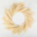 Perfnique Pampas Grass Wreath, 27'' Faux Pampas Wreath for Front Door, Artificial Pampas Wreath for All Seasons, Boho Wall Decor, Farmhouse Pampas Grass Garland, DIY Wreath Arrangement (Ivory)