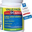 LaSyL Super Absorbent Powder - 50/100/200 use, Solidify & Gel Urine in 1 Min, Deodorizer - Easy to Port Waste Liquid - for Camping Portable Toilet, Urinals, Bedside Commodes, Pet Potty etc