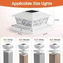 APONUO Solar Post Cap Lights 4x4 5x5 6x6, IP64 Waterproof, 16 Pack