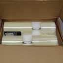 Flickering Flameless Candles, Real Wax Battery Operated Candles with Remote, Flat Top Led Flameless Pillar Candles for Home, Wedding, Party Decor, Set of 4,  3" H 4" 5" 6" 8", Ivory