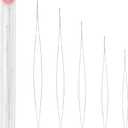 BlingKingdom Beading Needles 5 Sizes Seed Beads Needles Big Eye Beading Needles with Needle Bottle Collapsible Embroidery Beading Needle for Craft and Jewellery Making