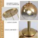 KCO Lighting 3 Light Globe Cluster Pendant Light Modern Glass Cluster Chandelier Gold Glass Pendant Light Fixture Mid Century Dining Room Chandelier Multi Pendant Light Fixture, 20cm*3