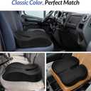 ZIKEE Car Seat Cushion for Driving with Cooling Gel, Ergonomic Memory Foam Seat Cushion for Car Provides Sciatica, Back, Tailbone Pain Relief and Intimate Ventilation, Anti-Slip & Breathable Cover (Black)