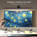 ZitoStory Battery Operated Picture Light for Wall with Remote,Minimalism Wireless Dimmable Art Lights for Paintings Rechargeable Gallery Light Artwork Lighting for Canvas, Portrait (Black,23'' Inch)