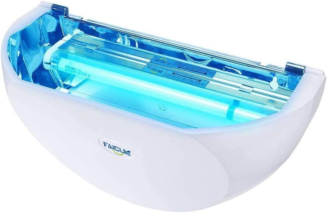 Faicuk WS108 Wall Sconce Fly Light Trap for Capturing Flies, Moths, Gnats, Mosquitos and Other Flying Insects - 13"x7.5"x5.5" (White)