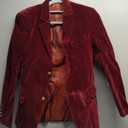 HAZELAND Boys Formal Velvet Blazer Suits Jacket Outfit Dress Solid Color, Red, Xs