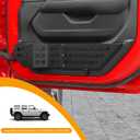 Front Door Storage Pockets, Door Side Insert Organizer Box Metal Door Net Pocket Replacement for Jeep Wrangler JL JLU & Gladiator JT 2018-2024, Interior Accessories, Black