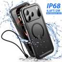 SPORTLINK for iPhone 17 Pro Max Case, IP68 Waterproof Military Protective Full Body Heavy Duty Shockproof 360 Sealed Dustproof with Camera Screen Protector Cover for i Phone 17 Pro Max 6.9" M/Black