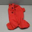 ROZKITCH Small Dog Fleece Pajamas, Pet Windproof Warm Cold Weather Jacket Vest Cozy Jumpsuit Apparel Outfit Clothes for Small Medium Large Dog Walking Hiking Sleep Red S (S(Back Length:16"))