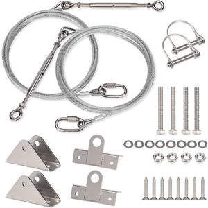 New Toy Hauler Patio Kit,109'' Toy Hauler Patio Enclosure Door Conversion Cable Kit,RV/Trailer Garage Door Accessories with Upgrade Thicker Stainless Steel Cable