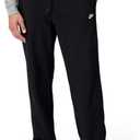 Nike Men's Sportswear Club Knit Open-Hem Pants (Black/White) S